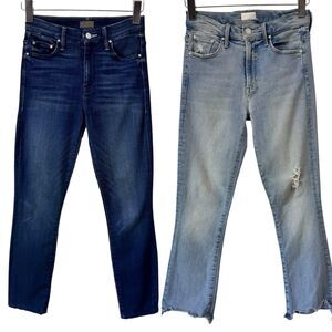 MOTHER Jeans Bundle Of 2 Women's Size 25 Looker Ankle & Insider Crop Chew GUC